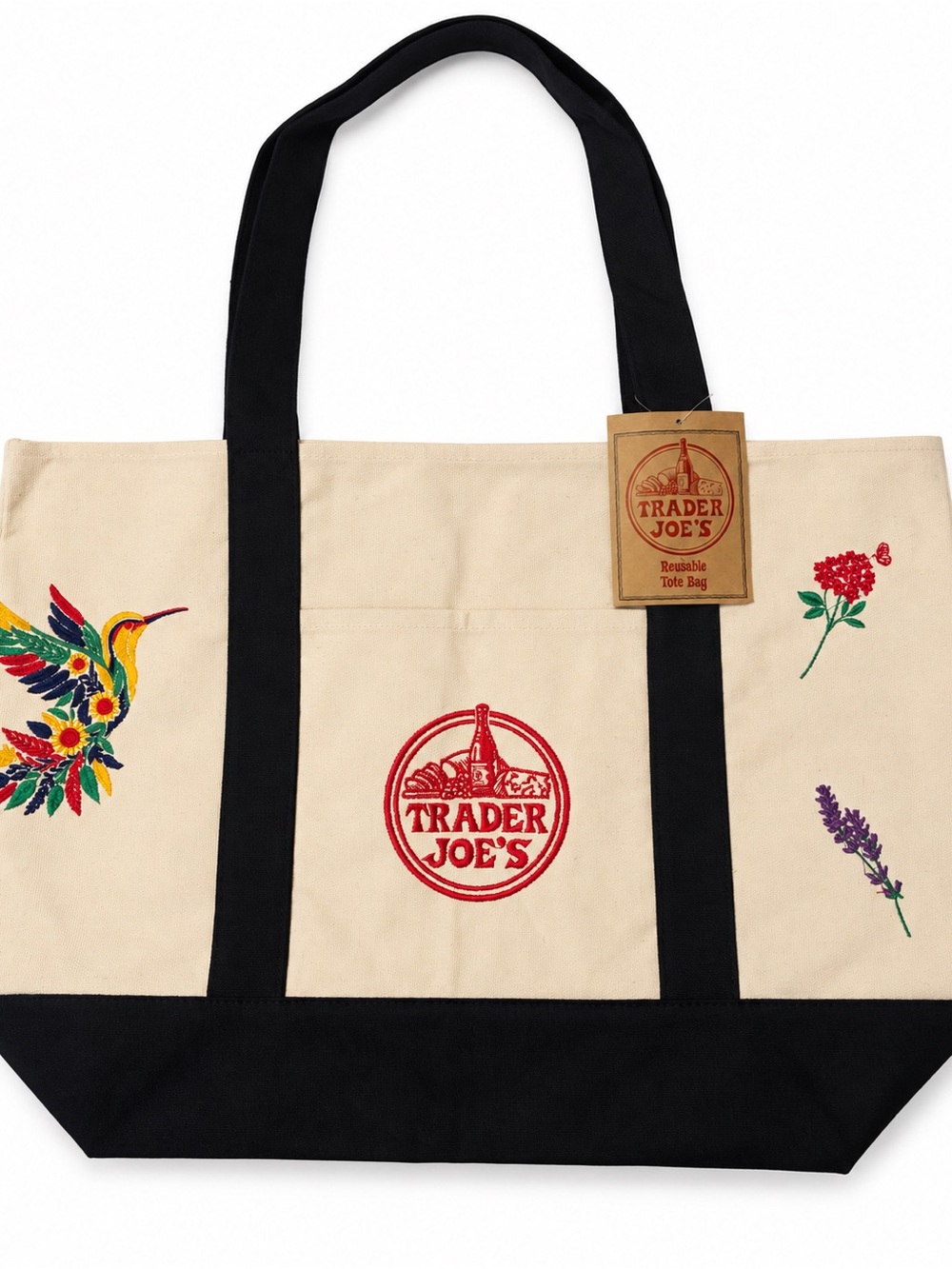 😍 Trader Joe’s Canvas Tote | Boho Reusable Market Bag | Gift Idea